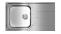 Кухонная мойка UNIVERSE 50 T-XP 1B 1D PLUS POLISHED
